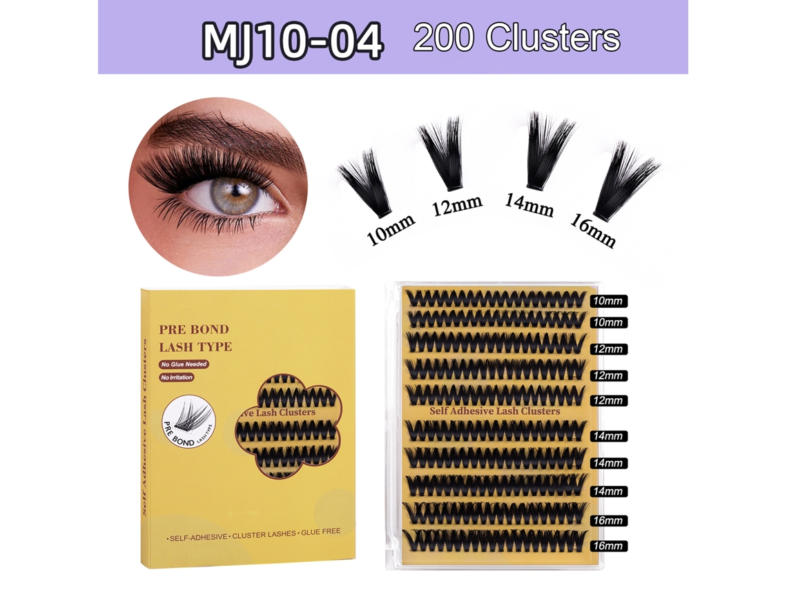Kit De Pestañas Postizas Autoadhesivas, Sin Pegamento, Segmentadas, De Aspecto Natural.