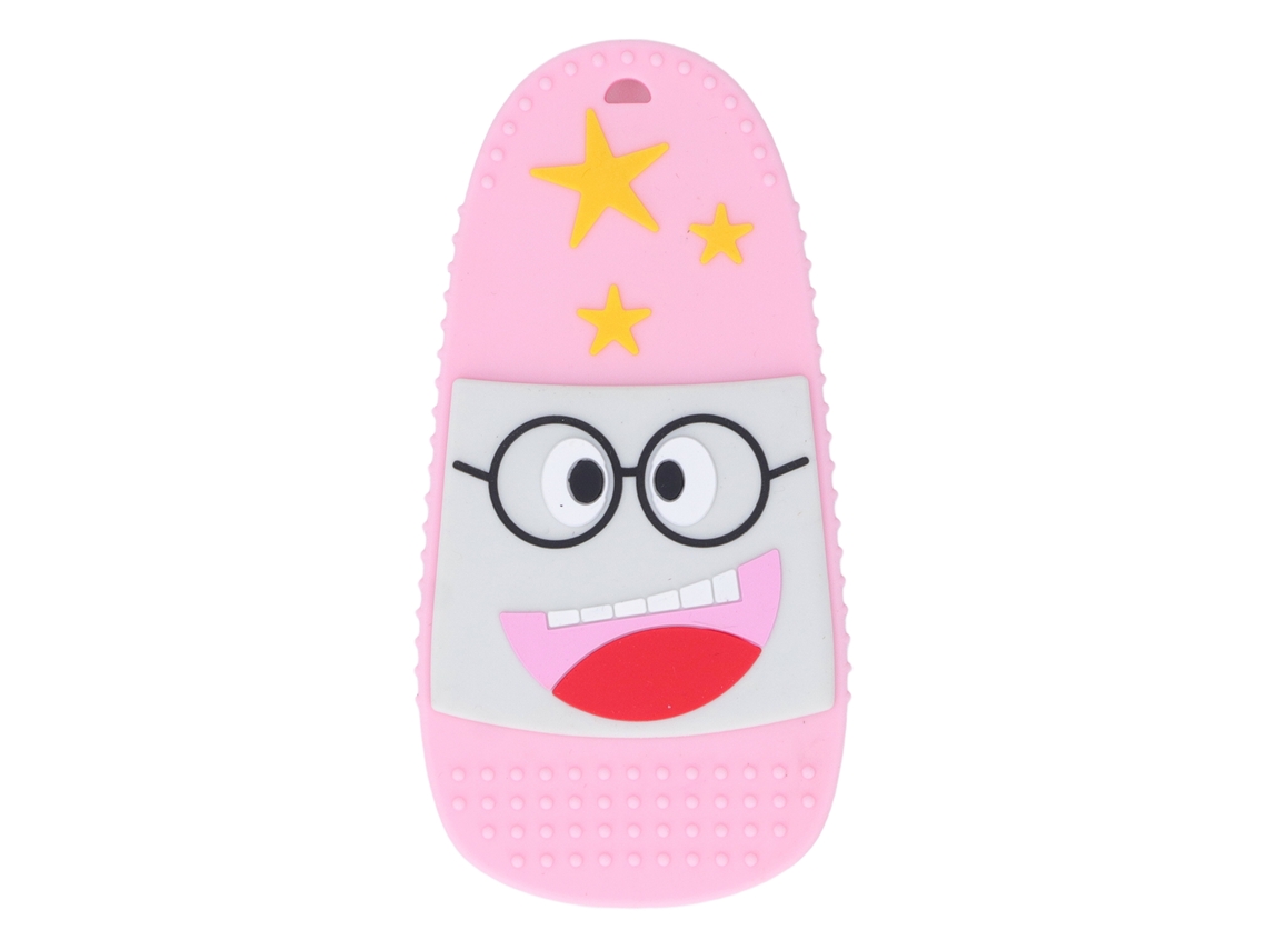 Chupete De Silicona Para Bebé Con Forma De Zapatilla Rosa Texturizada - Juguete Para La Dentición