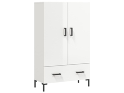 Maison Exclusive - Aparador Alto Madera De Ingeniería Blanco Brillo 69,5x31x115 Cm
