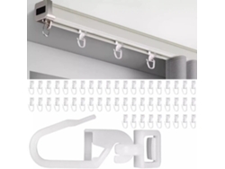 Pack de 50 ganchos de cortina blancos para raíles traseros Man Iveco Daf106 Vayotoy