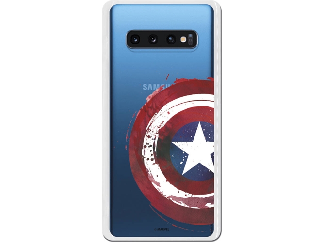 Carcasa Samsung Galaxy S10+ MARVEL Capitán América Transparente