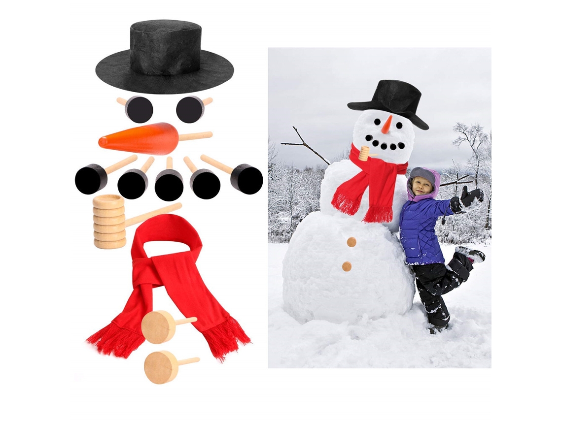 Ats-kit De 13 Piezas Para Decorar Muñeco De Nieve Al Aire Libre, Decoraciones Navideñas Para Niños