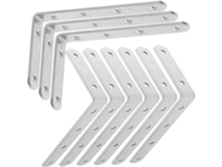 Juego De 10 Soportes Angulares Con Soportes De Montaje En Pared Para Estantes Y