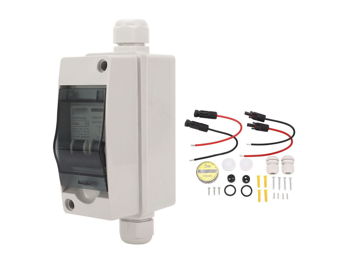 2026dz-interruptor De Circuito Pv Solar Dc 25a Com Caixa Elétrica Ip65 Dc12-400v Ac90-400v
