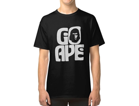 Camiseta Retro ROCKINSTONE Go Ape Algodón para Hombre (3XL)