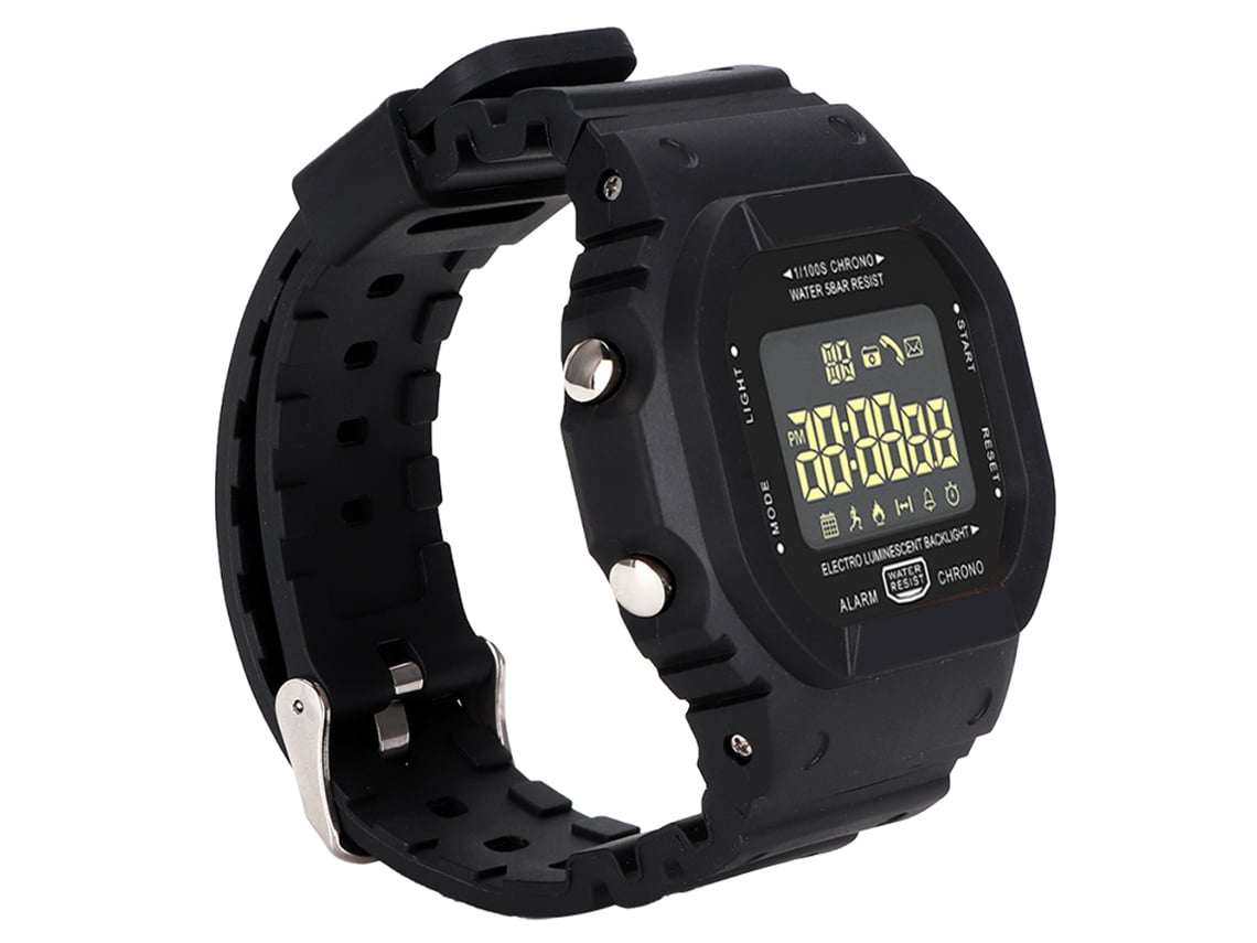 Reloj Inteligente Ex16t Cuadrado Deportes Al Aire Libre Impermeable Recordatorio De Mensajes De Teléfono Negro