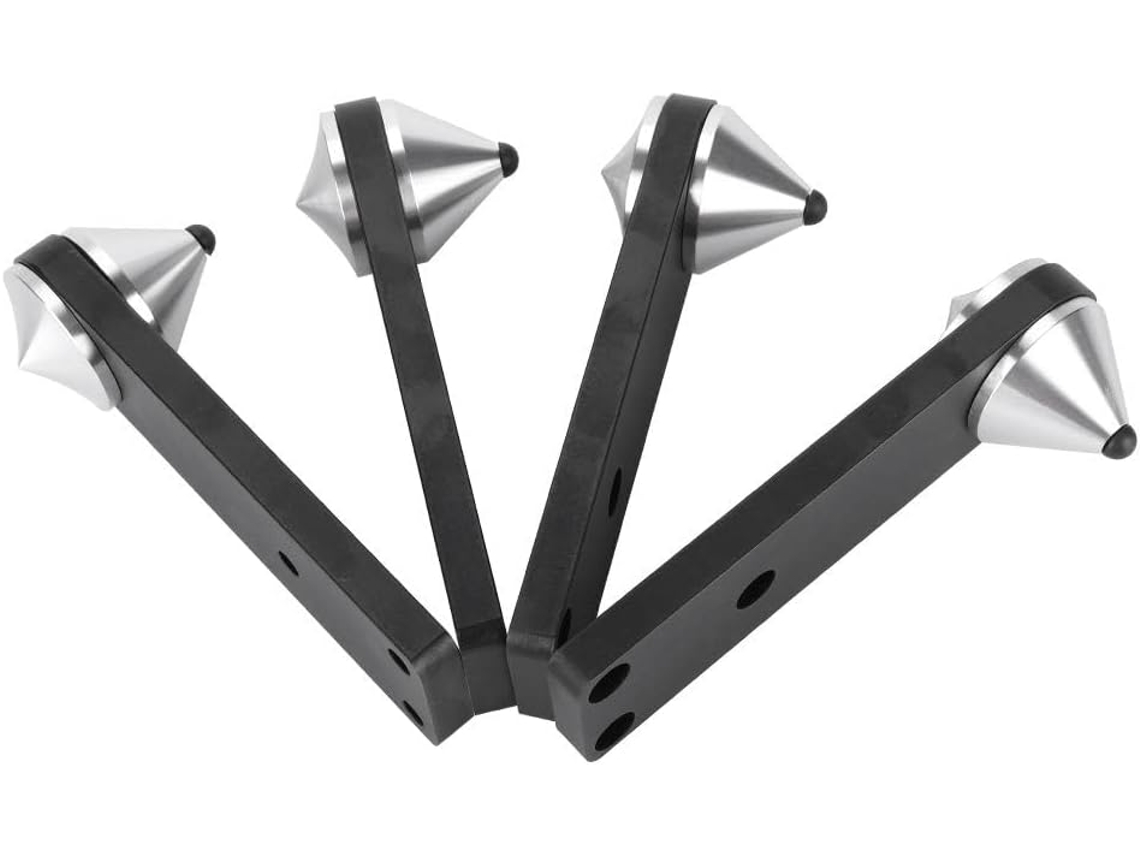 Juego De 4 Soportes Metálicos Negros Y Plateados Para Altavoces De Subwoofer