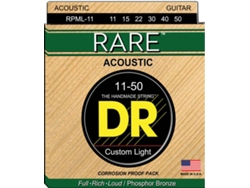 Juego de Cuerdas Guitarra Acústica DR RPML-11 Rare (.011 - .015 - .022 - .030 - .040 - .050 - Bronce)