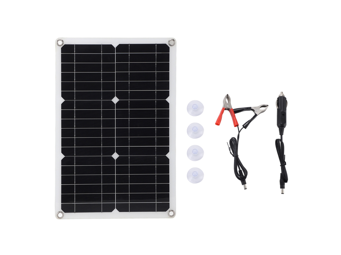 Panel solar semiflexible monocristalino de 18 V y 20 W, de alta eficiencia y resistente al agua, para coche, caravana, yate o barco.