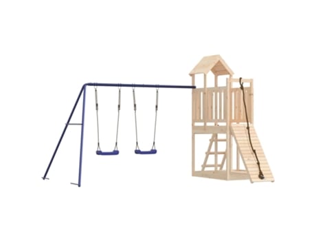 vidaXL Parque infantil de exterior madera maciza de pino