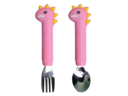 Juego de utensilios para bebé: juegos de cuchara y tenedor de acero inoxidable y platos de silicona NEVEANCE