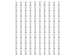 100 Juegos De Remaches Y Tornillos De Acero Inoxidable M2.5 Para Decoración De Ropa Y Trabajos En Cuero.