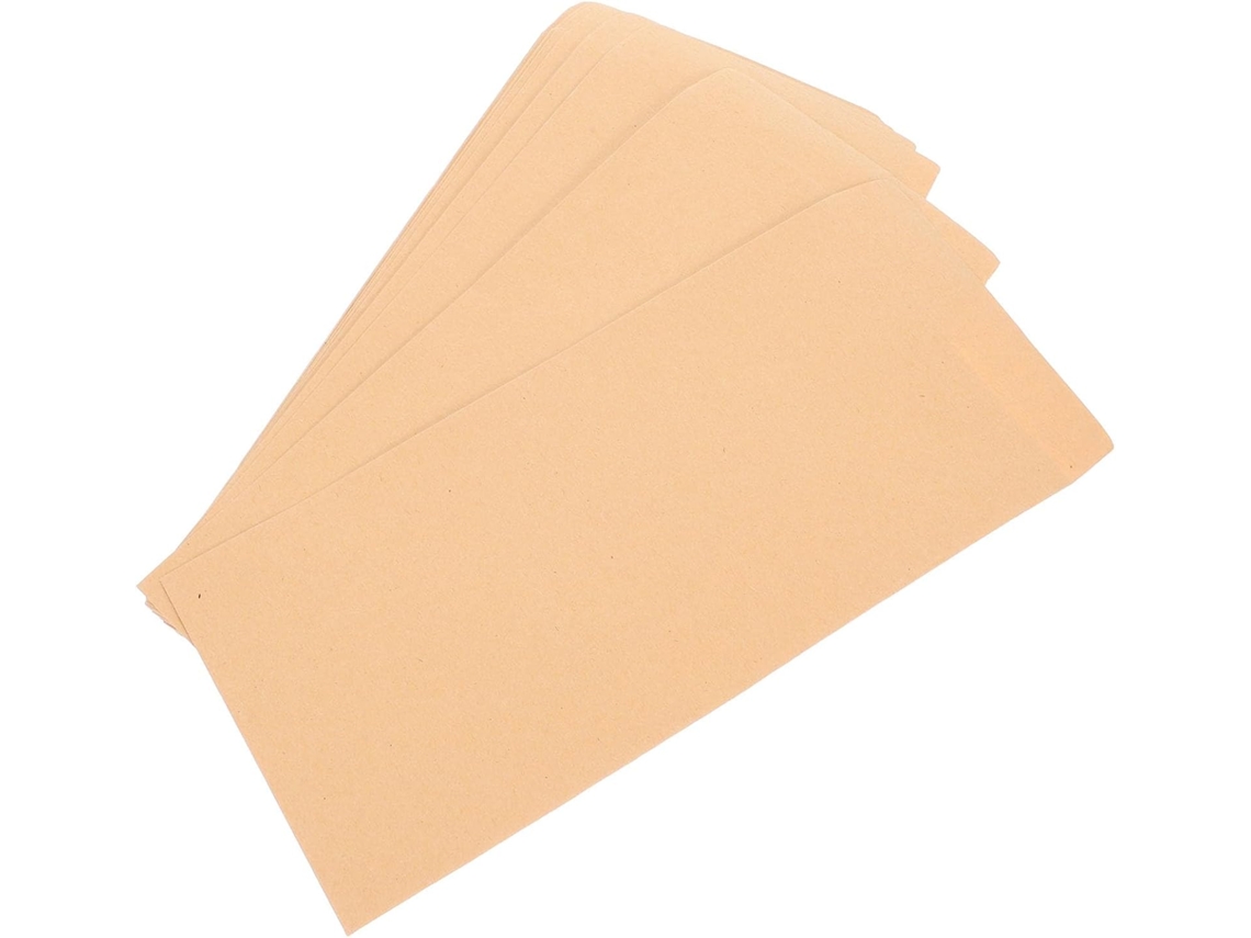 50 sobres Kraft comerciales de 100 g/m², 22 x 11 cm, autoadhesivos a doble cara para uso de oficina CHABERLU