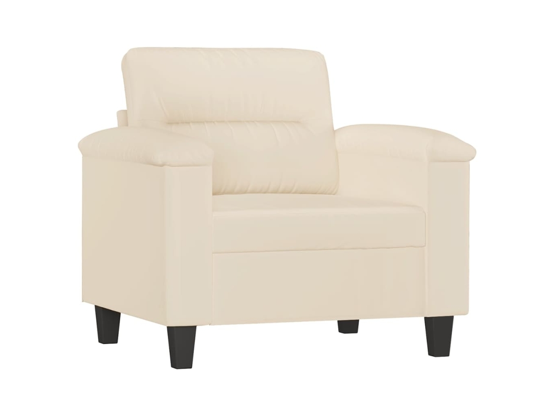 Juego De Sofás Con Cojines 3 Piezas Tela Microfibra Beige