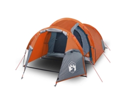 Tienda de campaña para 3 personas VIDAXL impermeable gris y naranja