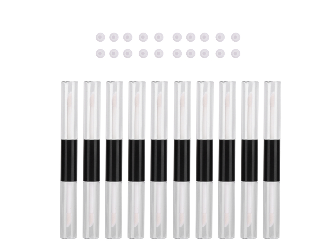 10 Tubos De Brillo Labial De 5 Ml Con Doble Punta Para Manualidades.