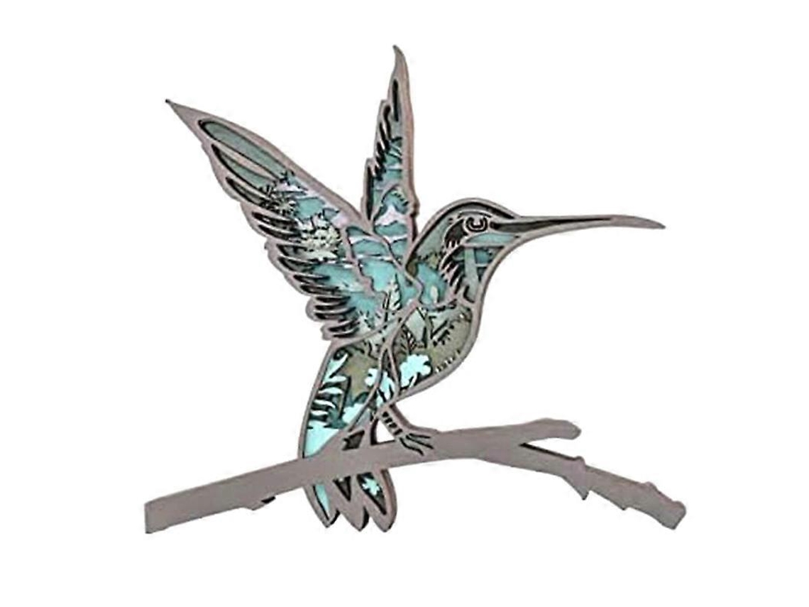 Estatuas rústicas de animales de madera cortadas en 3D para la decoración de paredes del hogar.