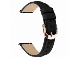 Pulsera fina de piel con hebilla de oro rosa para relojes inteligentes de 36 mm GOKOCO