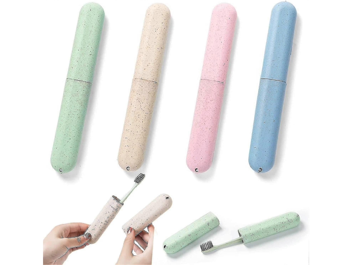 Estuche Para Cepillo De Dientes De Viaje Con 4 Piezas, Caja Portátil Para Cepillo De Dientes Rosewell