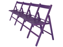 Well Home Pack 4 Sillas Bas En Madera De Haya, Acabado Lila