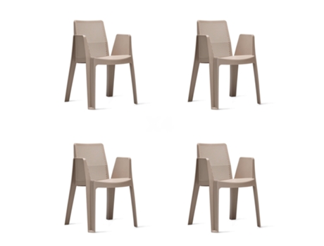 GARBAR PLAY Set 4 Silla Con Brazos Interior Exterior Arena