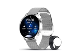 Reloj inteligente Bestvite para mujer, con Bluetooth, llamadas, podómetro, control de música, sueño, IP67, plateado