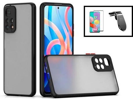 Kit Carcasa Trasera Protección Cámara + Protector de Pantalla Xiaomi Redmi Note 11 Pro 5G GIFT4ME Negro