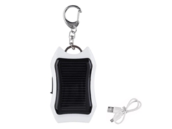Batería Portátil Solar Llavero Linterna Led Cargador De Emergencia Usb