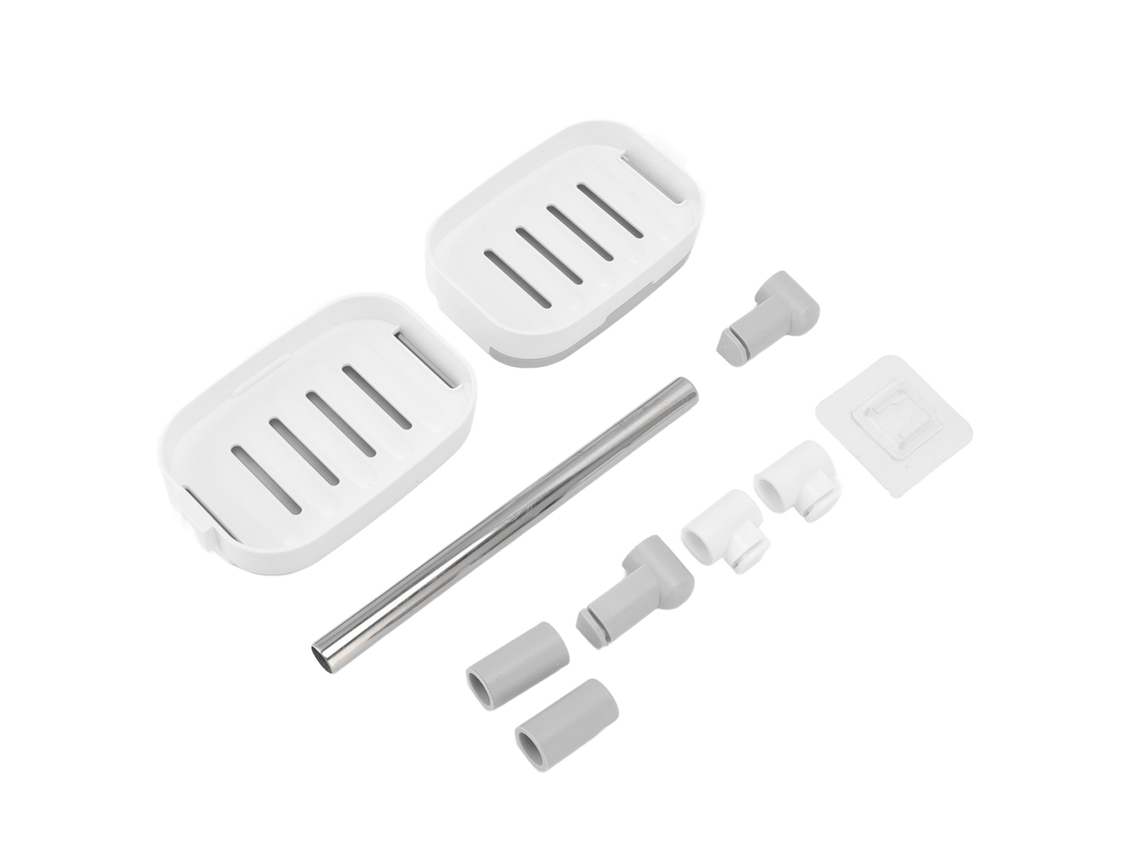 Jabonera Giratoria Desmontable De Dos Niveles Para Montaje En Pared, Ideal Para Baño, Ducha Y Cocina.