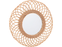 Espejo De Pared Decorativo Redondo E Innovador De Ratán Tejido Para Maquillaje, Sala De Estar, Dormitorio U Oficina.