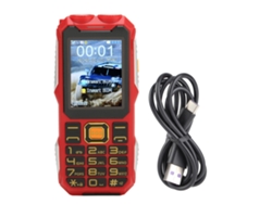 Telefone Desbloqueado 2g Para Idosos Com Bateria 16800mah Botões Grandes Dual Sim Tela 2.4 Polegadas Vermelho
