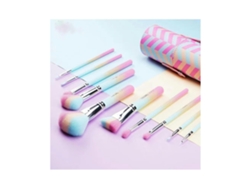 Juego de 10 brochas para sombra de ojos, herramientas de belleza, brocha de maquillaje de viaje, brochas empaquetadas en barril LUUCOZK