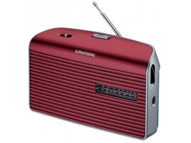 Music 60 Rojo grundig radio amfm de sobremesa con altavoz transistor personal plata music60 fm