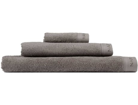 Juego de Baño 3Pcs NAF NAF Casual (Gris - Algodón - 30 x 50, 50 x 100, 70 x 140 cm)