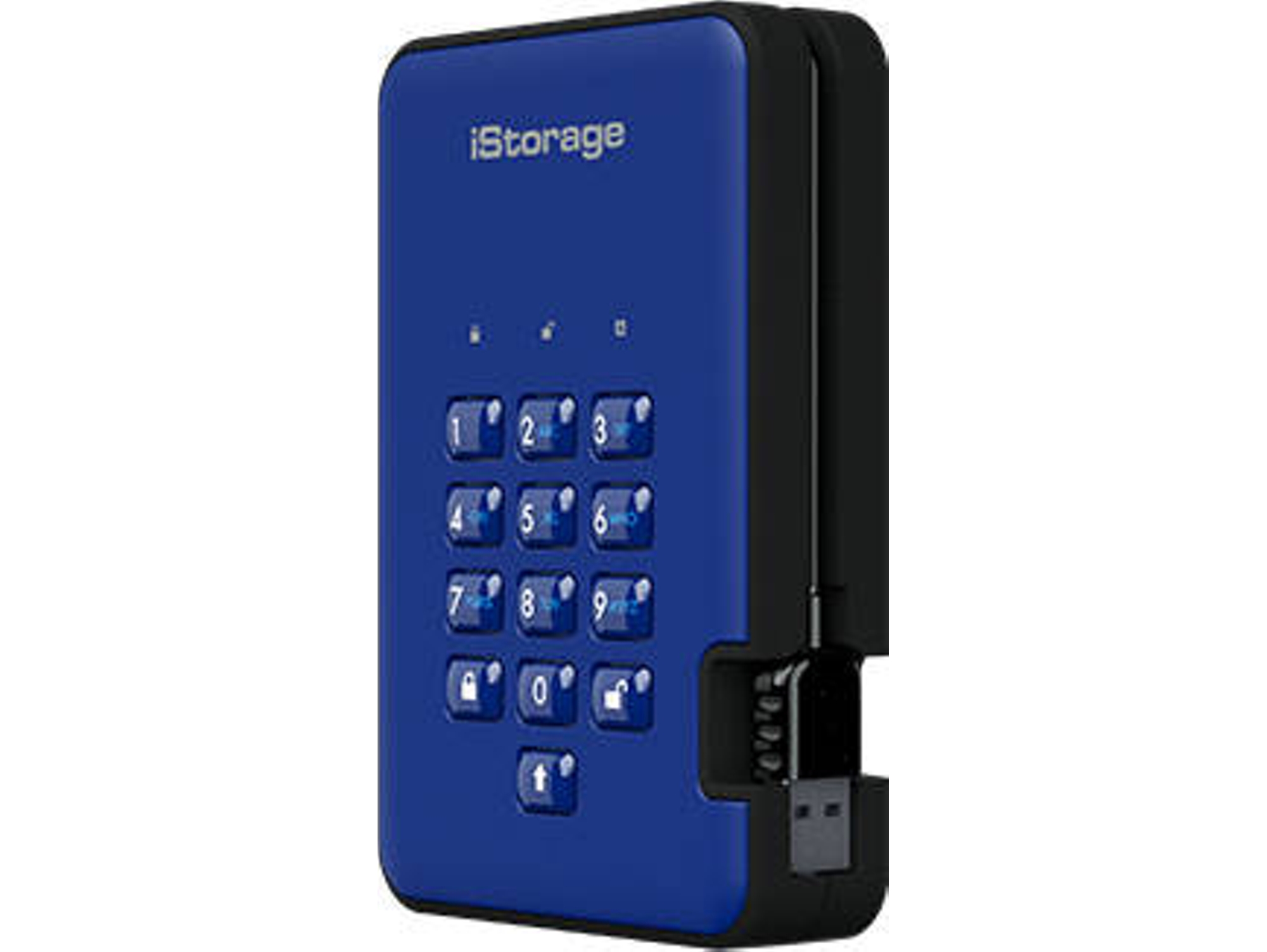 Disco HDD externo ISTORAGE diskAshur 2 Azul 3 TB (Azul - 3 TB - USB 3.1)