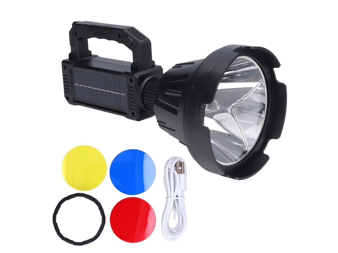 Linterna LED portátil recargable e impermeable de 2026 con 6 modos de iluminación para aventuras, senderismo y acampada.