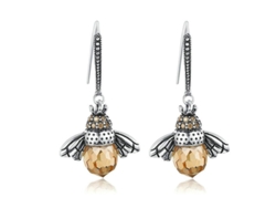 Pendientes De Abeja Danzante En Plata De Ley 925 Con Cristal Para Mujeres Jóvenes, Hermosos Colgantes De Abeja Reina.
