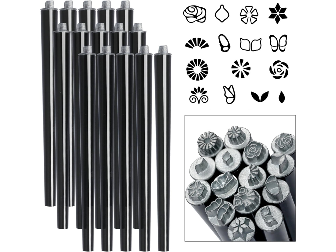 Pochoir A Ongles,15 Stylos Estamper - Outils De Création Avec Motifs Variés Kit Dessin Débutantes