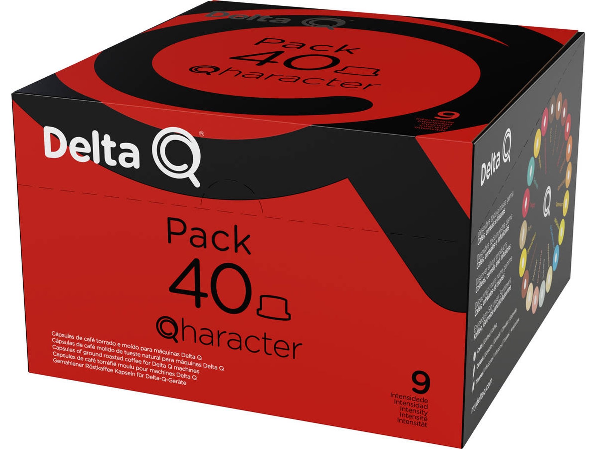 Cápsulas de Café DELTA Q Qharacter Pack XL (40 unidades - Intensidade 9)