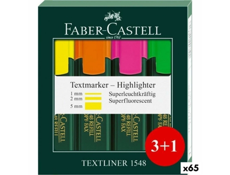 Conjunto de marcadores fluorescentes FABER-CASTELL 65 unidades