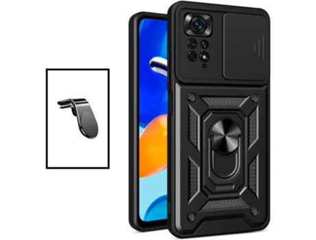 Kit Soporte Magnético L Safe Driving Coche + Carcasa Magnetic para Xiaomi Redmi Note 11 Pro PHONECARE Negro