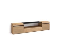 Mueble TV Televisión, 200x45x35cm, Para TV hasta 80, Con almacenamiento, Roble SKRAUT HOME