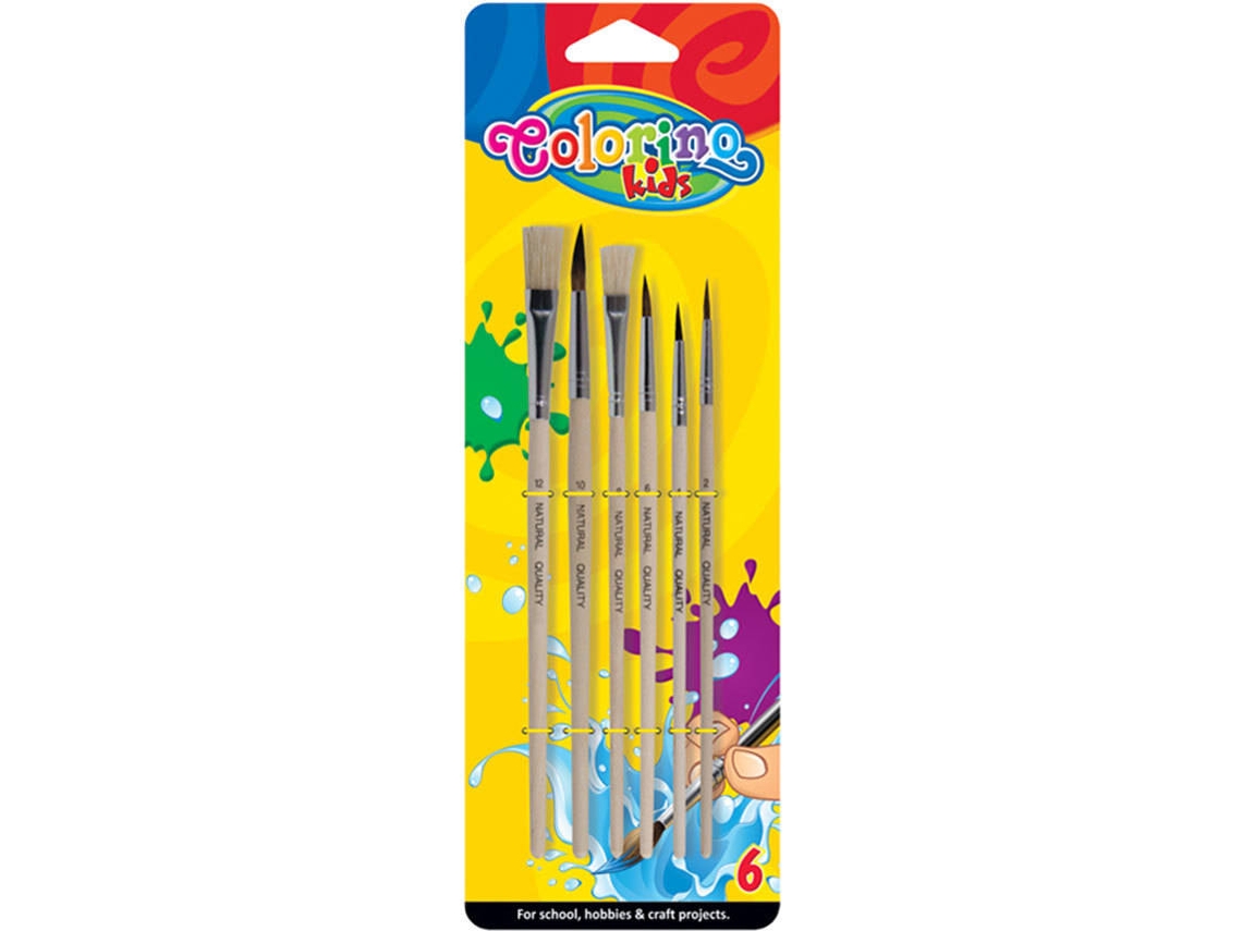 Conjunto de 6 Pinceles COLORINO (Marrón)