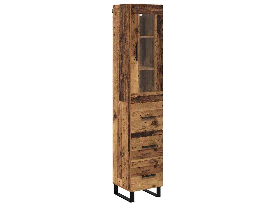 Aparador | Buffet de madera antigua 34,5 x 34 x 180 cm Madera tratada
