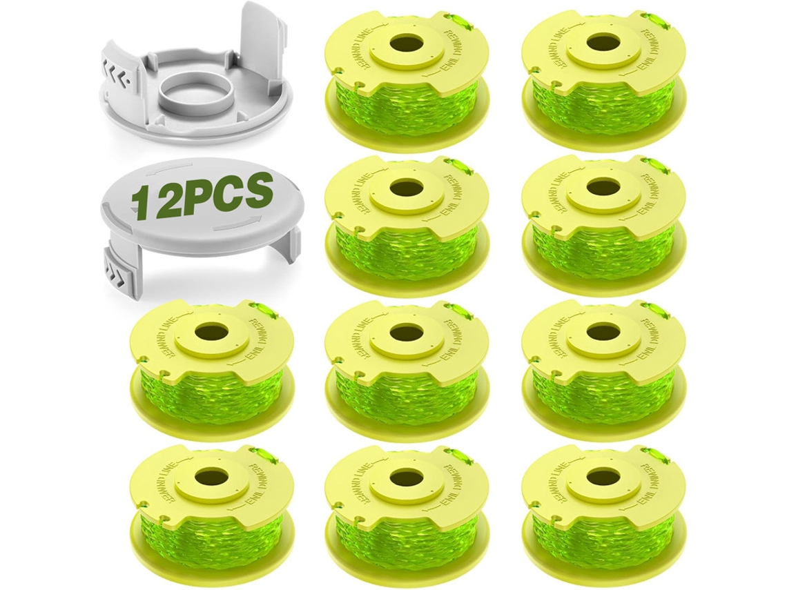 Paquete De 10 Carretes De Hilo Con 2 Tapas Para Desbrozadora Ryobi Ac80rl3/ac14hca Henten Home