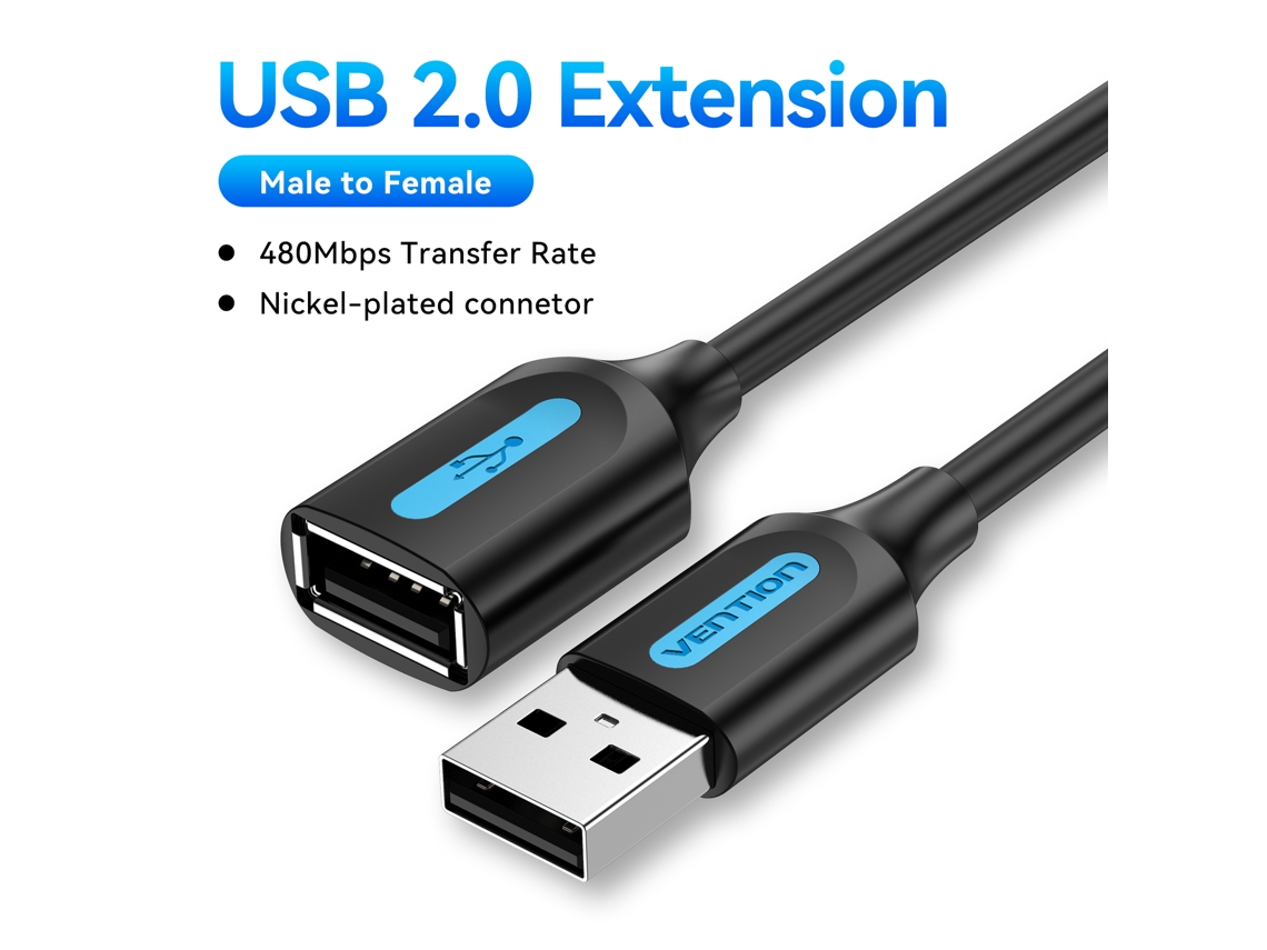 Cable de extensión USB 3.0/2.0 para Smart TVs, SSD, Xbox One, portátiles, actualizado a USB 2.0