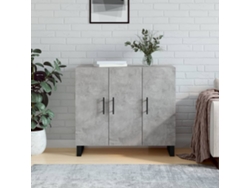 Aparador De Madera De Ingeniería Gris Hormigón 90x34x80 Cm