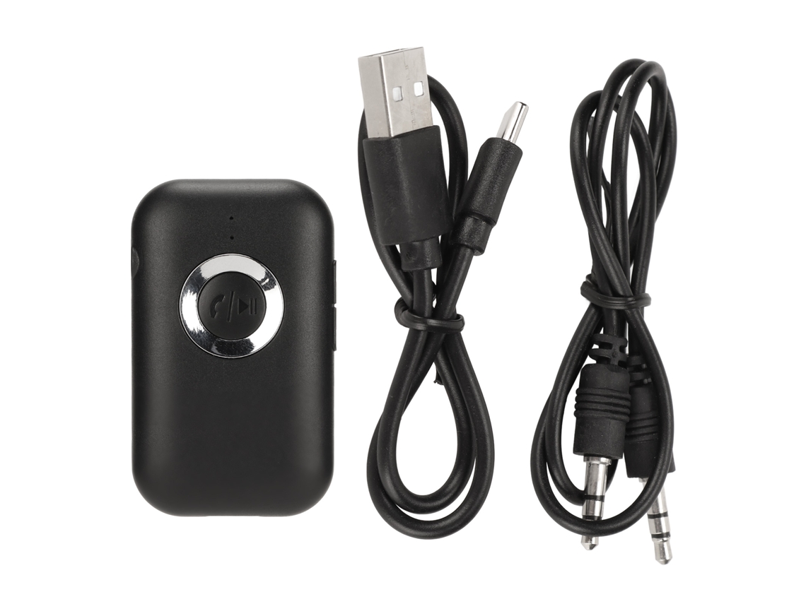 Adaptador Inalámbrico Bluetooth 5.0 Con Chip Estéreo Para Coche Y Hogar, Llamadas Manos Libres Y Entrada Auxiliar.
