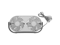 Mini ventilador USB portátil para oficina en casa/dormitorio - Gris/Blanco