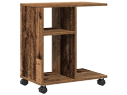Mesa de comedor | Mesa auxiliar de madera antigua de 50 x 30 x 55 cm, madera tratada.